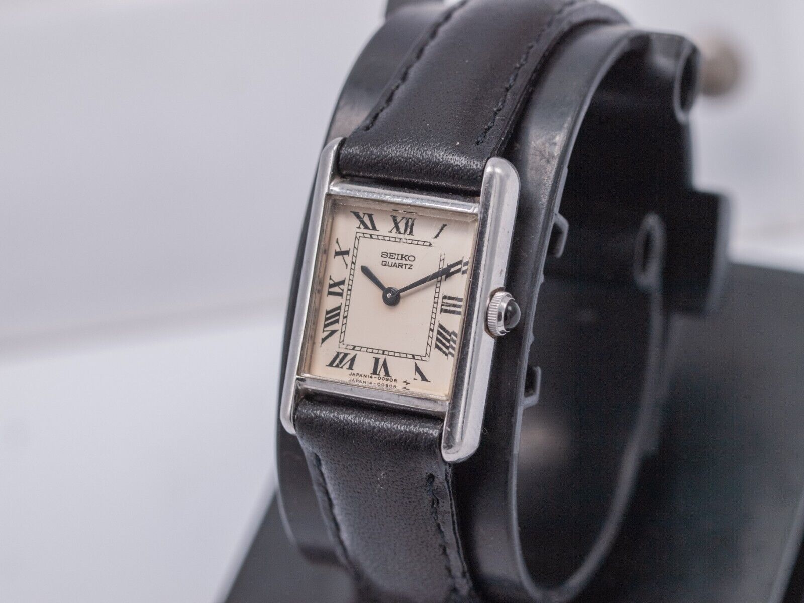 SEIKO 1400-5030 タンク ローマン シルバー 二針 ヴィンテージ！ 1989 - Seiko Ladies Tank 18mm Stainless Steel Quartz Watch 1400