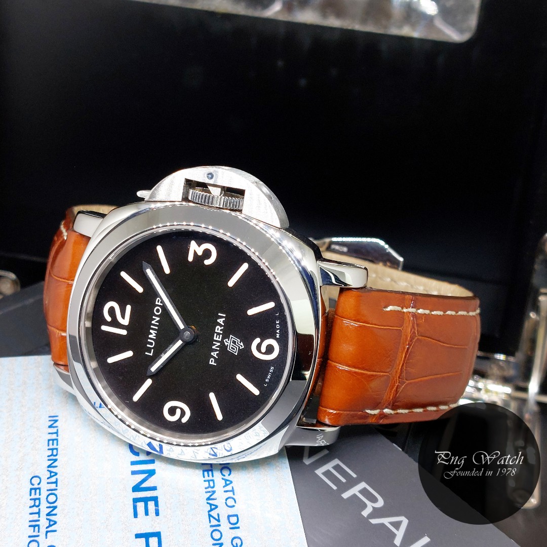 Panerai Luminor Stainless Steel 44mm Black Dial Manual Winding