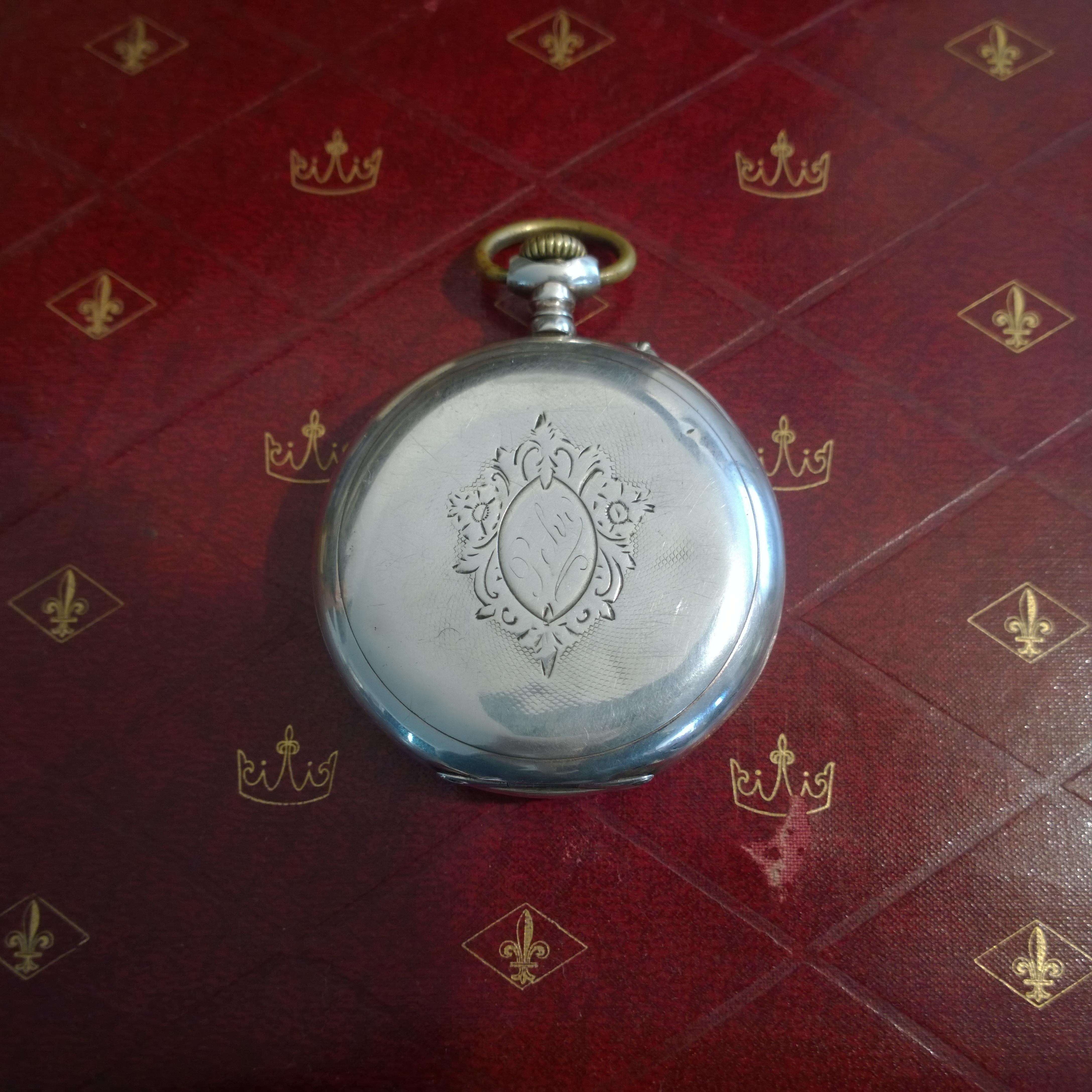 Solid silver deals pocket watch