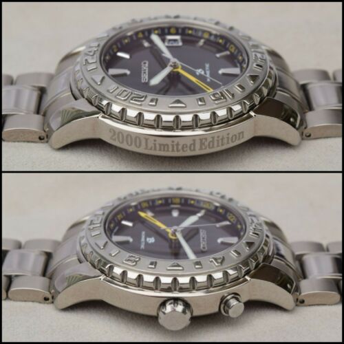 Serviced Seiko Brightz Limited Edition Kinetic Watch Titanium 5M65