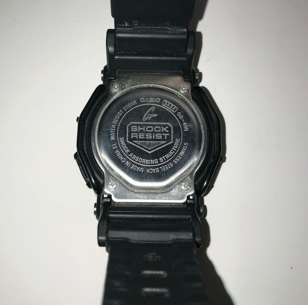 Casio G-Shock GD-400 Black Red New Original Sport Mens Watch 200M