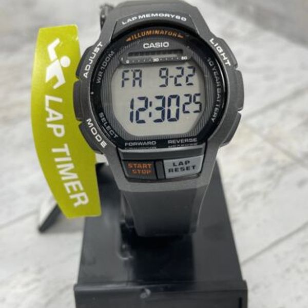 Casio WS1000H-1AV, 10 Year Battery Watch, Illuminator, Black Resin, 3 ...