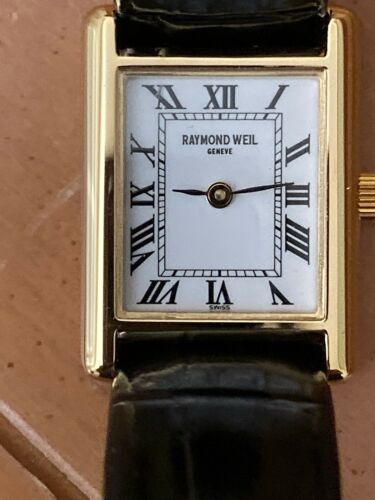 Woman s Swiss Raymond Weil Tank Watch 5766 2 18k Gold With