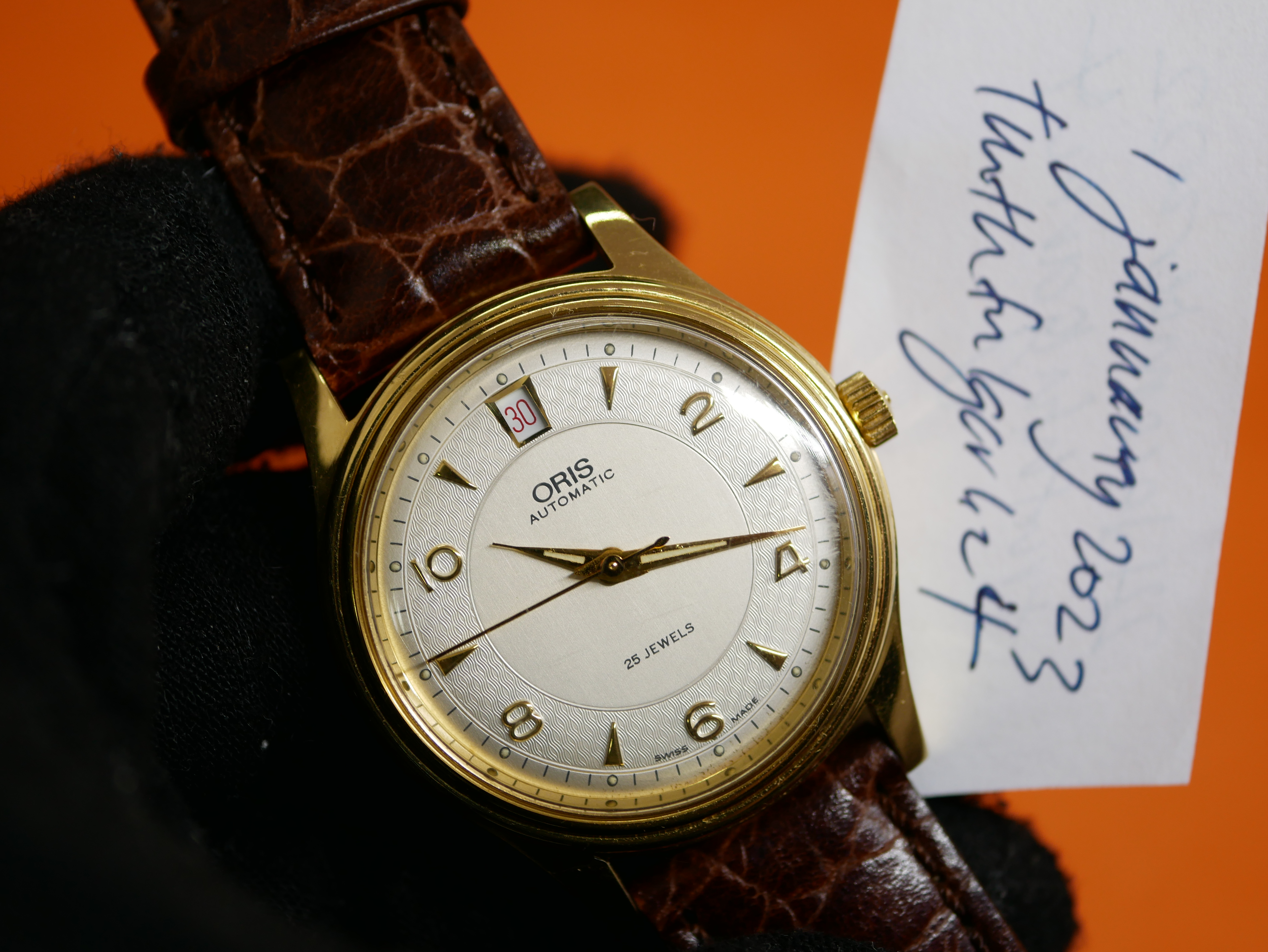 WTS Oris Gold Plated 34mm Automatic 7445 for 239 PRICE REDUCED