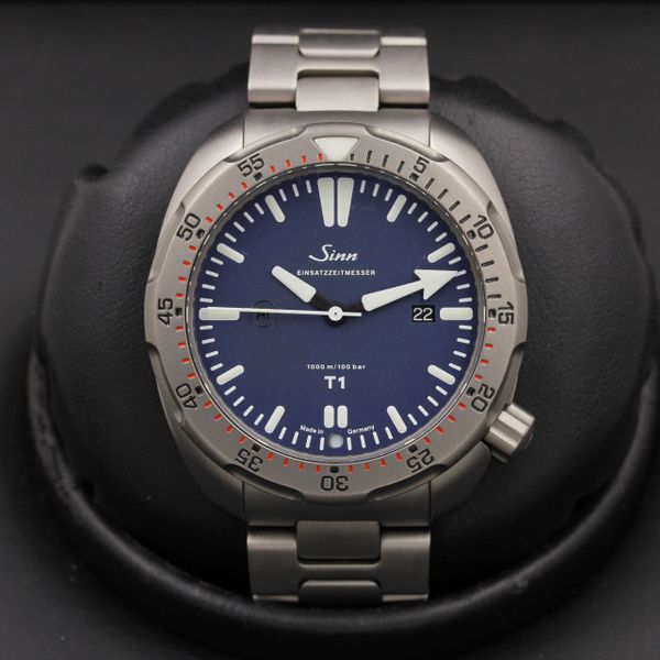 FSOT Sinn T1 B EZM 14 Diver Titanium BLUE Dial