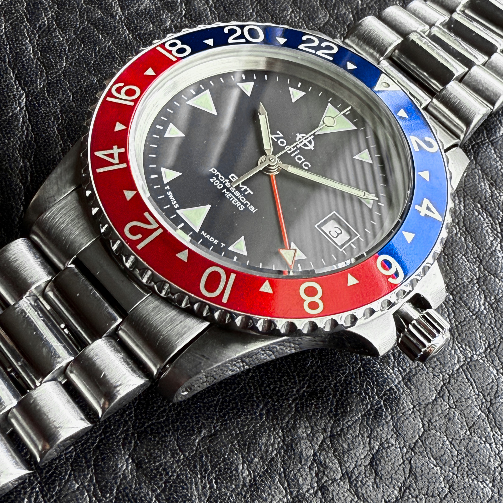 ZODIAC VINTAGE 806.21.03 (LARGE VAR. 813.21.03) GMT DIVER PEPSI