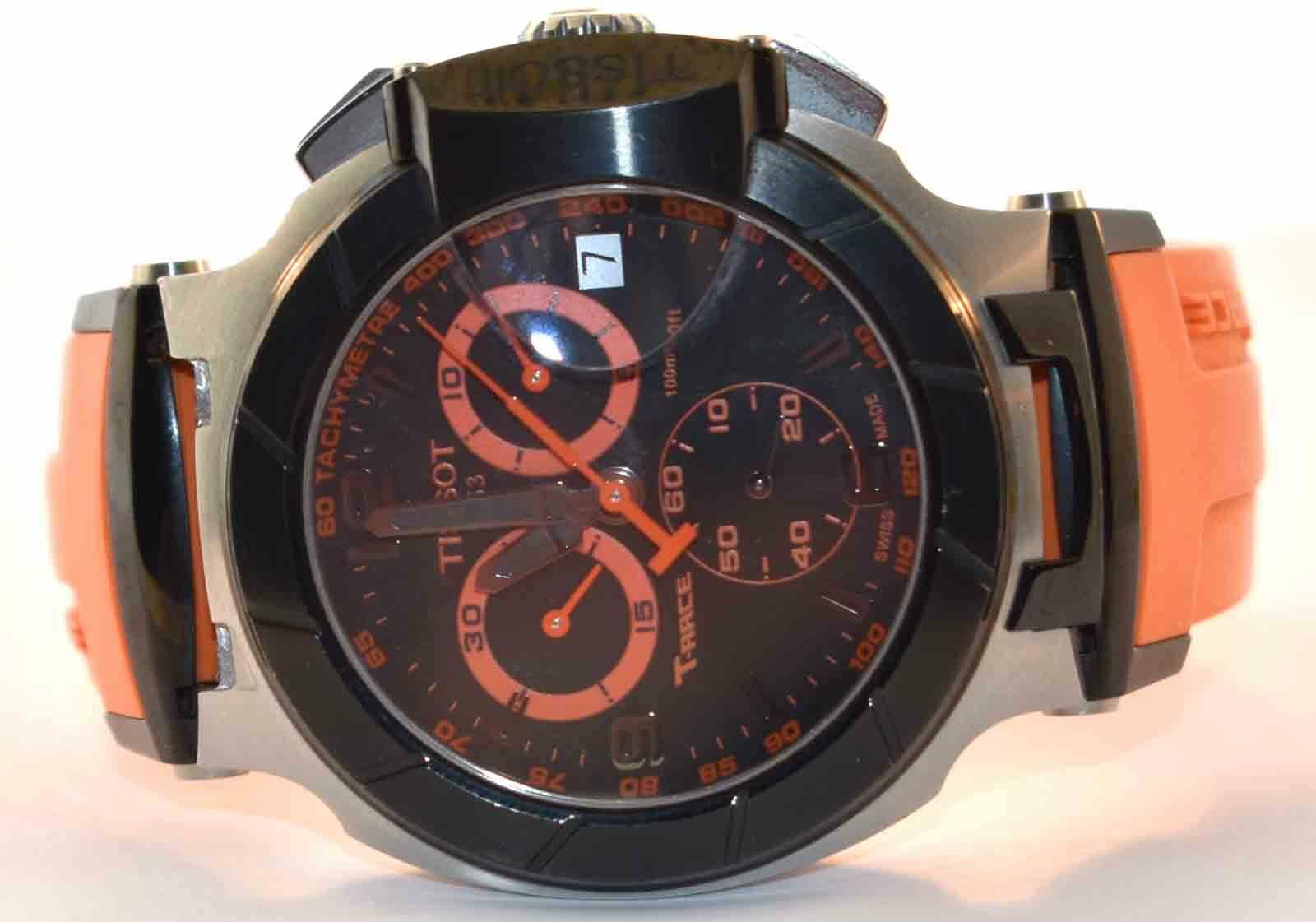 TISSOT T RACE MENS CHRONOGRAPH ORANGE WATCH T048.417.27.057.04