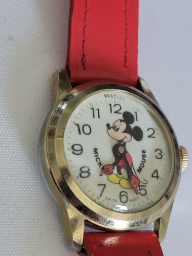 Vintage Bradley Swiss made wind-up Mickey Mouse Watch, ORIG