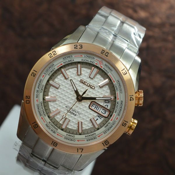 Genuine Seiko Superior Automatic World Time 100m 4R15 Men's Wrist Watch |  WatchCharts