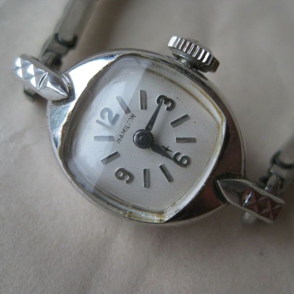 Watch Vintage Hamilton does NOT wind/run Used Womens Silver Parts