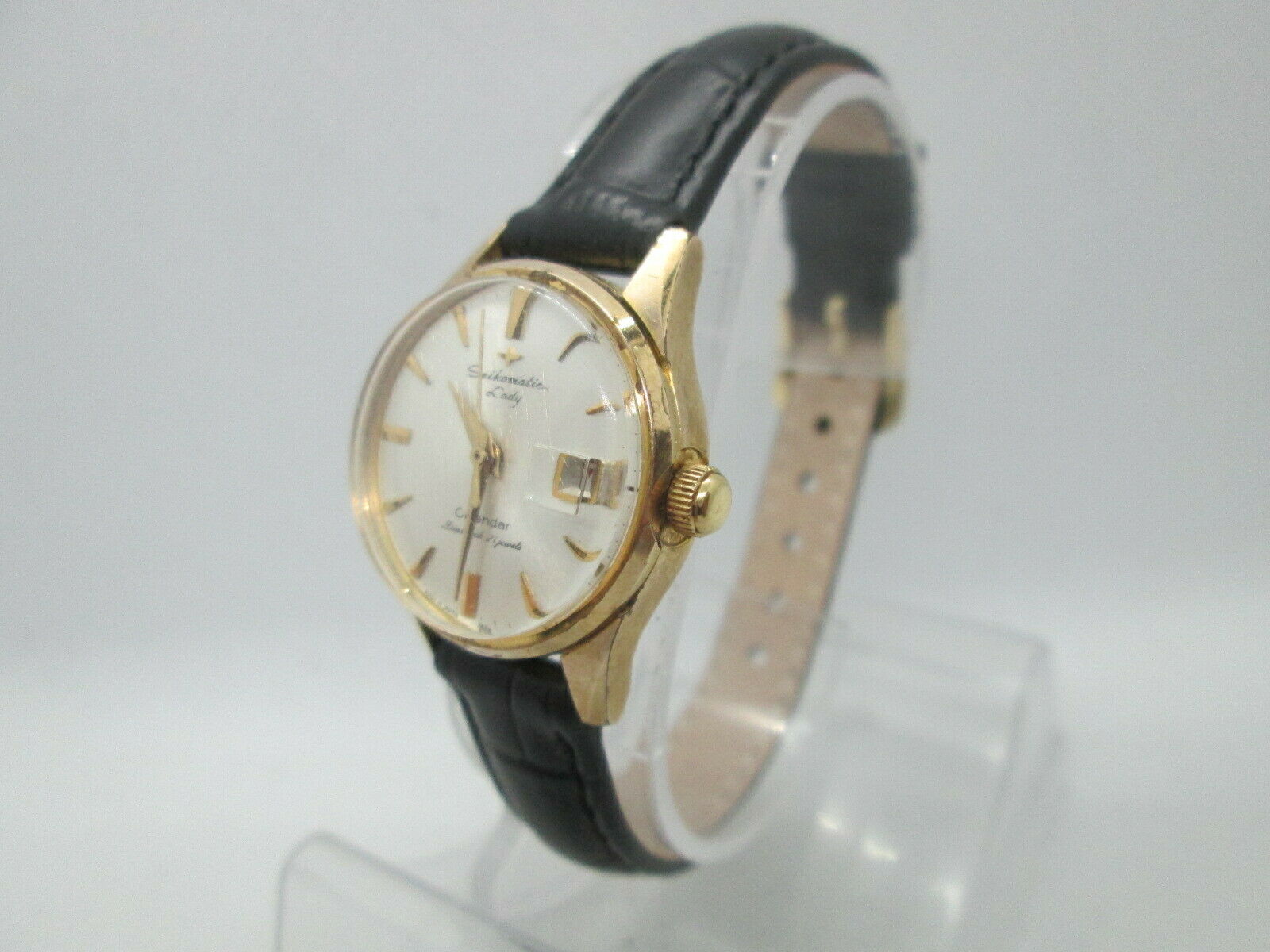 RARE SEIKOMATIC LADY CALENDAR GOLDPLATED AUTOMATIC WATCH
