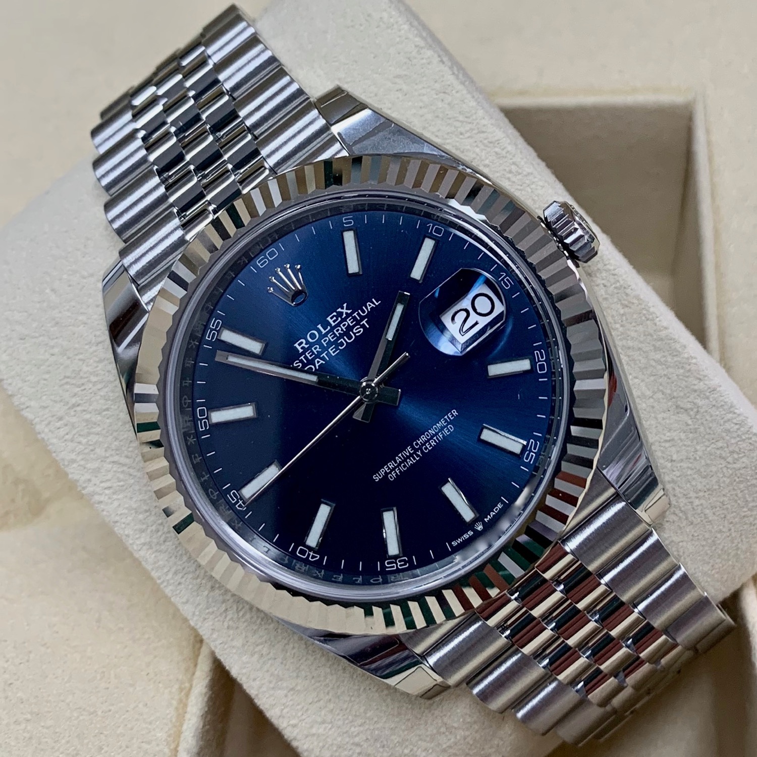 FSOT BNIB 2020 Rolex Datejust 41 w Blue Dial on Jubilee Bracelet