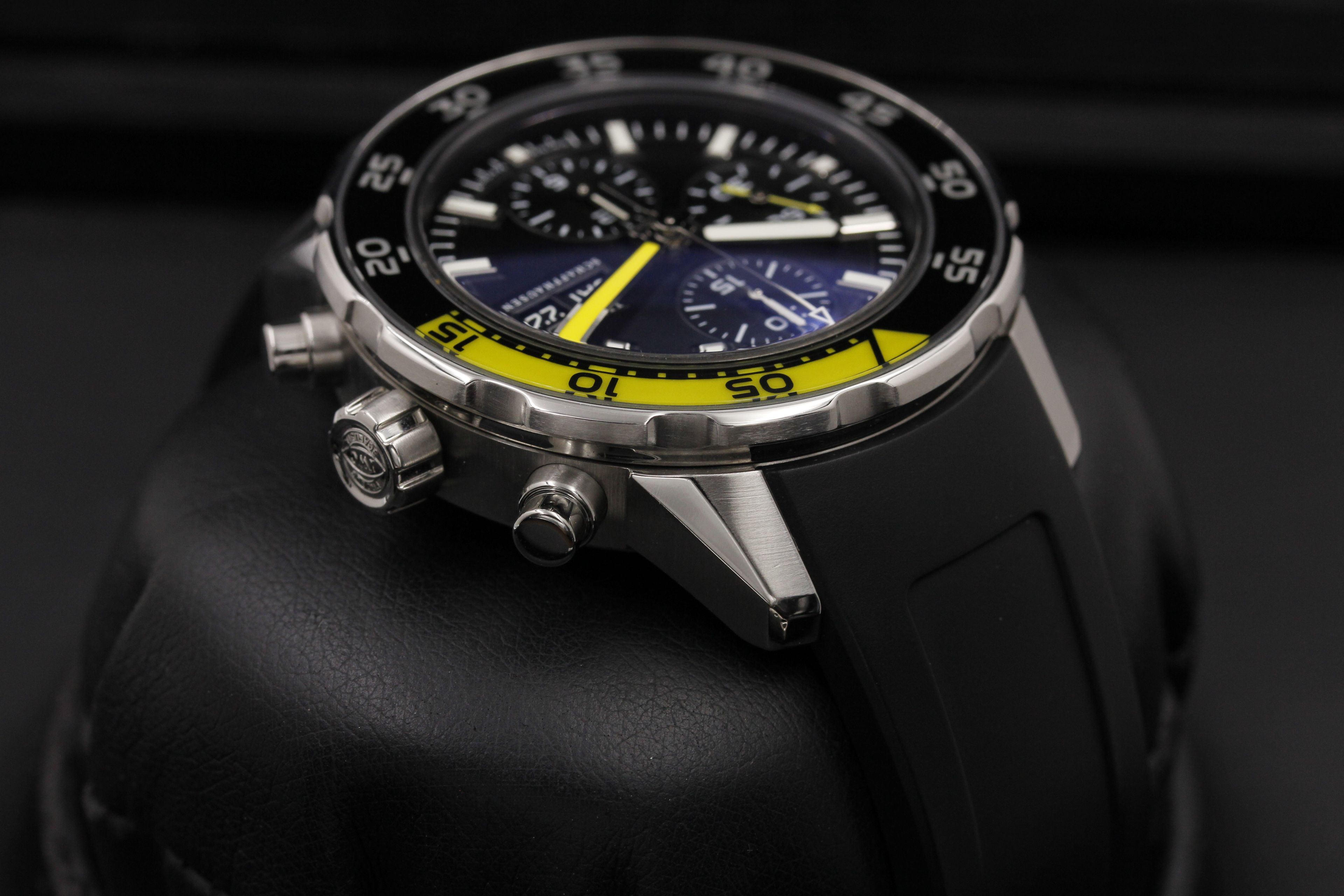 FSOT IWC Aquatimer Chrono Day Date IW3767 YELLOW Exc Condition WatchCharts Marketplace