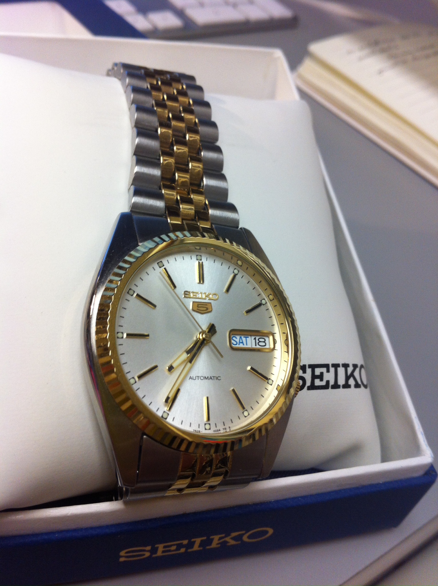 seiko automatic two tone