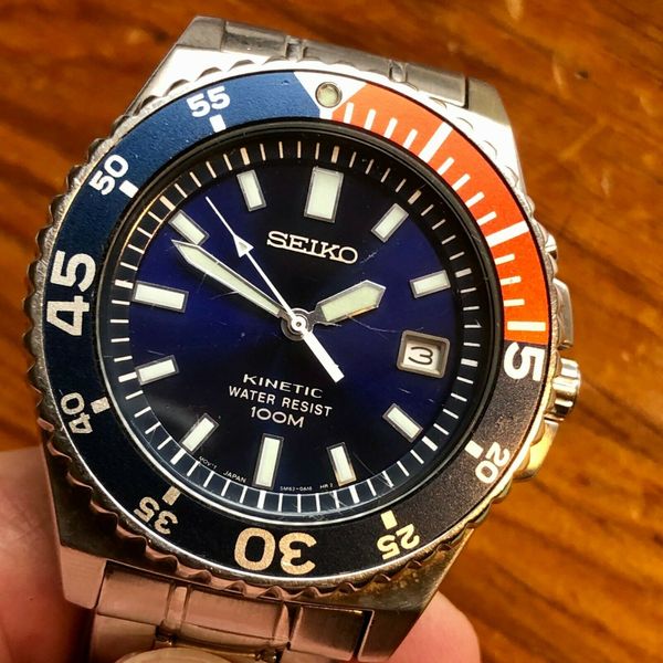 【福袋セール】 Pepsi Diver (SKA051) 5M62-0A10 Seiko Bezel Blue 100m Kinetic 家具
