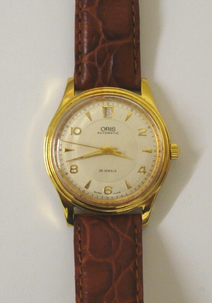 Oris SA 7445 G P S Steel Automatic Wrist Watch 425. Good