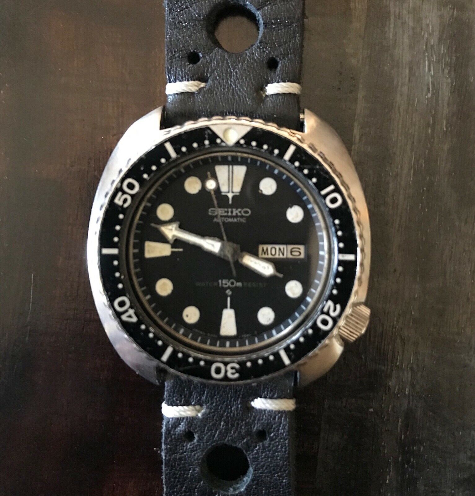 Seiko 6309-7040 Vintage Automatic Diver, All Original, Aug. 1979, Leather  Strap | WatchCharts