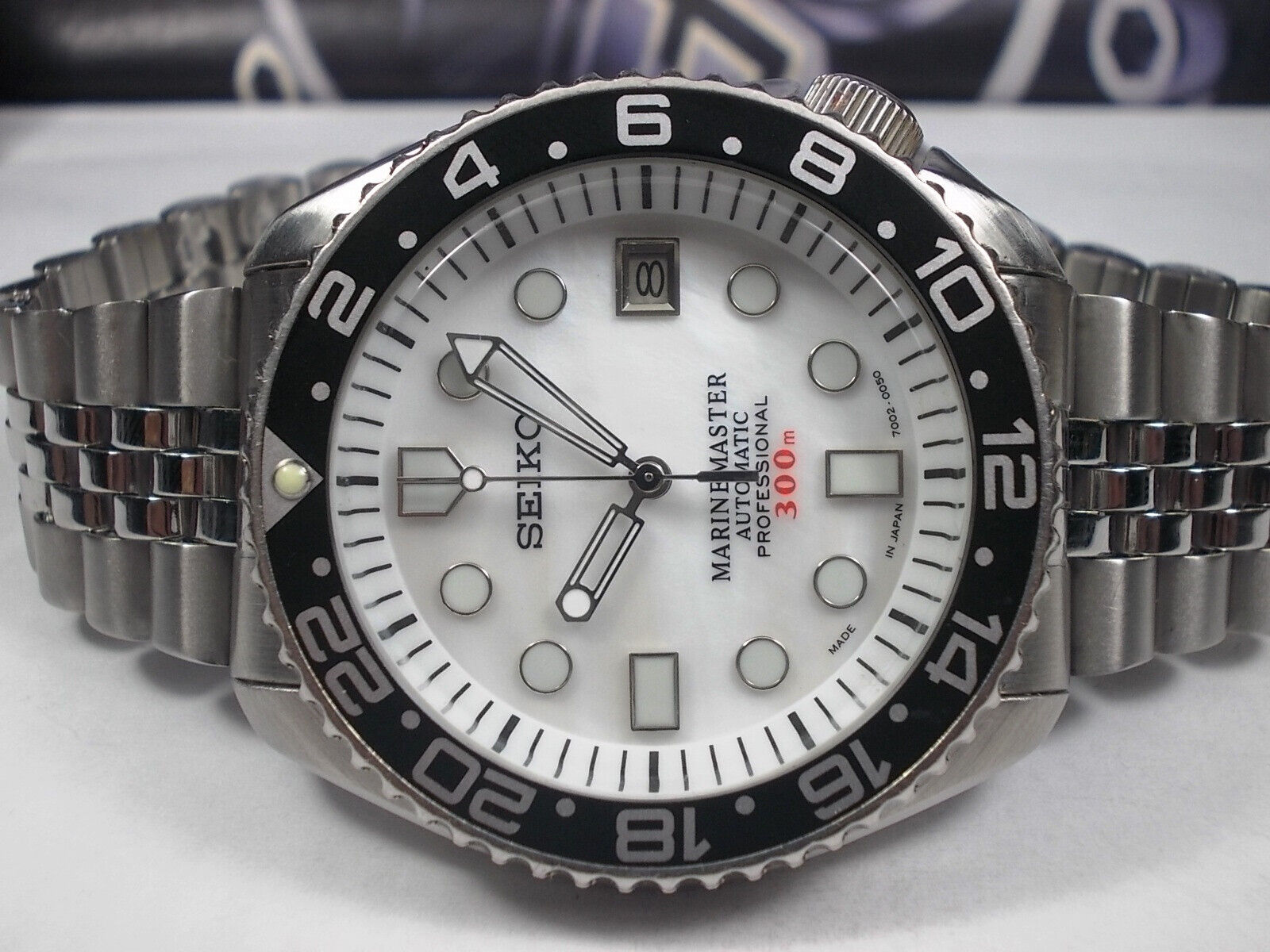 SEIKO 150M DATE DIVERS AUTO MENS WATCH 7002-7000'MOP MARINEMASTER