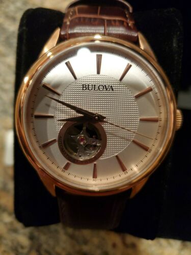 BULOVA 97A133 ROSE TONE ION PLATED STAINLESS STEEL