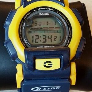 Casio G Shock G Lide Dw 003 1597 Men S Watch Navy Blue Yellow Unworn 1997 Watchcharts