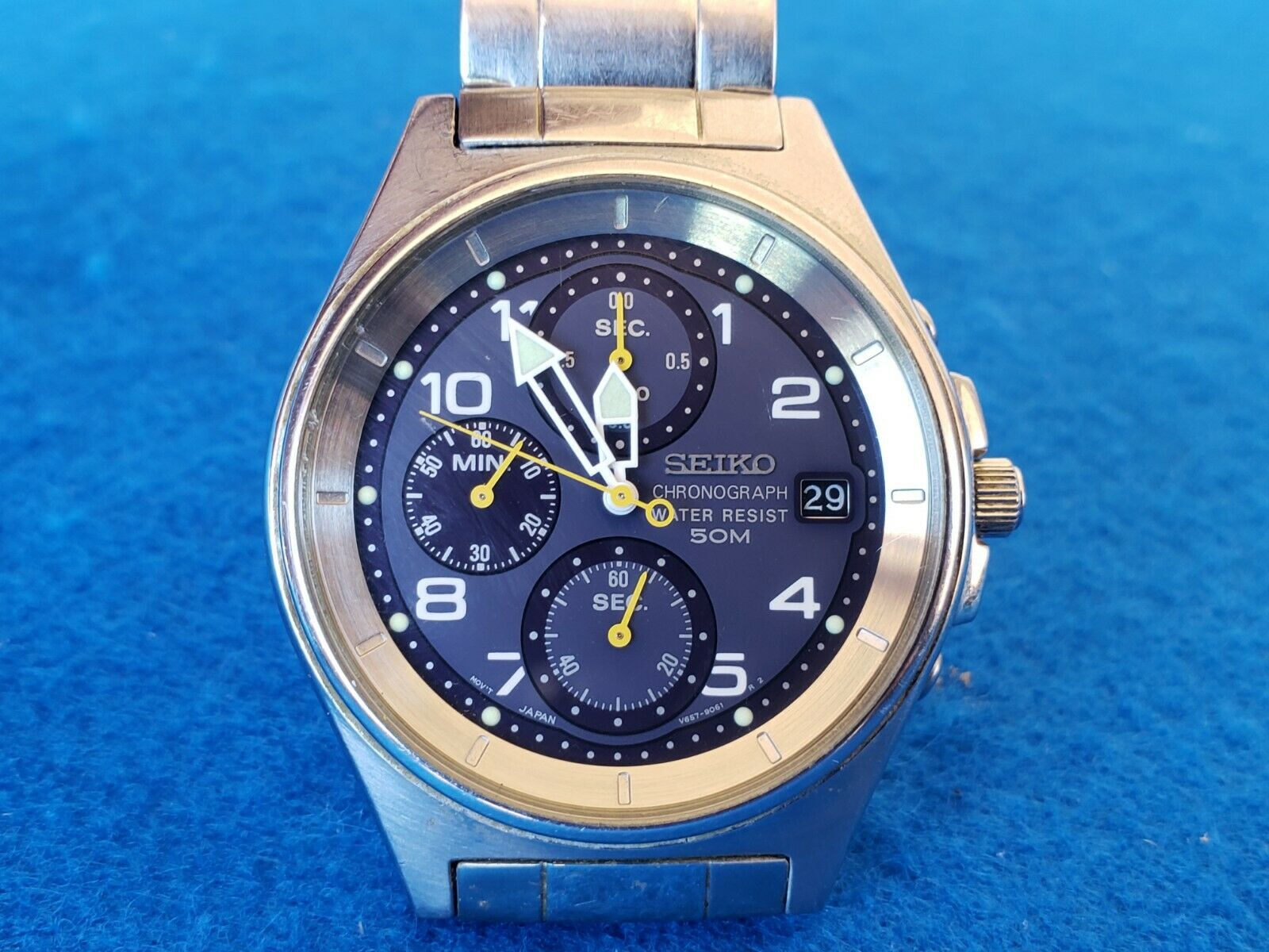 Seiko high quality Liquid Metal Chronograph (V657-9039)