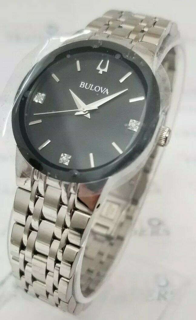 Bulova 96P200 Women s 30mm Black Dial Diamond Accent Watch NWOT SHIPS FREE WatchCharts Marketplace