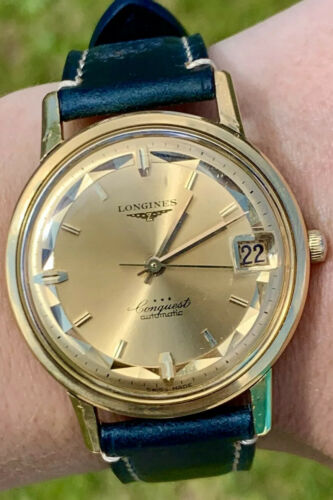 Longines Conquest Deluxe Automatic 18K Gold Watch Cal. 291 Circa