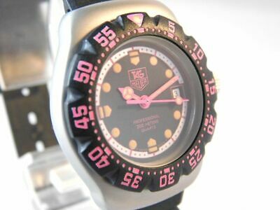 TAG HEUER 377.508 F1 FORMULA 1 PINK DATE WOMEN S VINTAGE WATCH