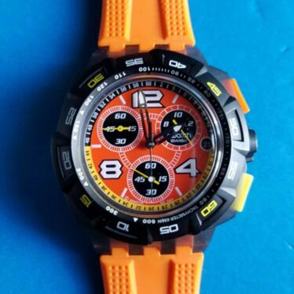 VINTAGE Swatch Watch Chronograph Tachymeter KM/H 500 WatchCharts