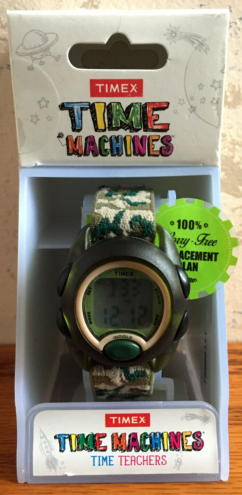 digital watch with elastic band