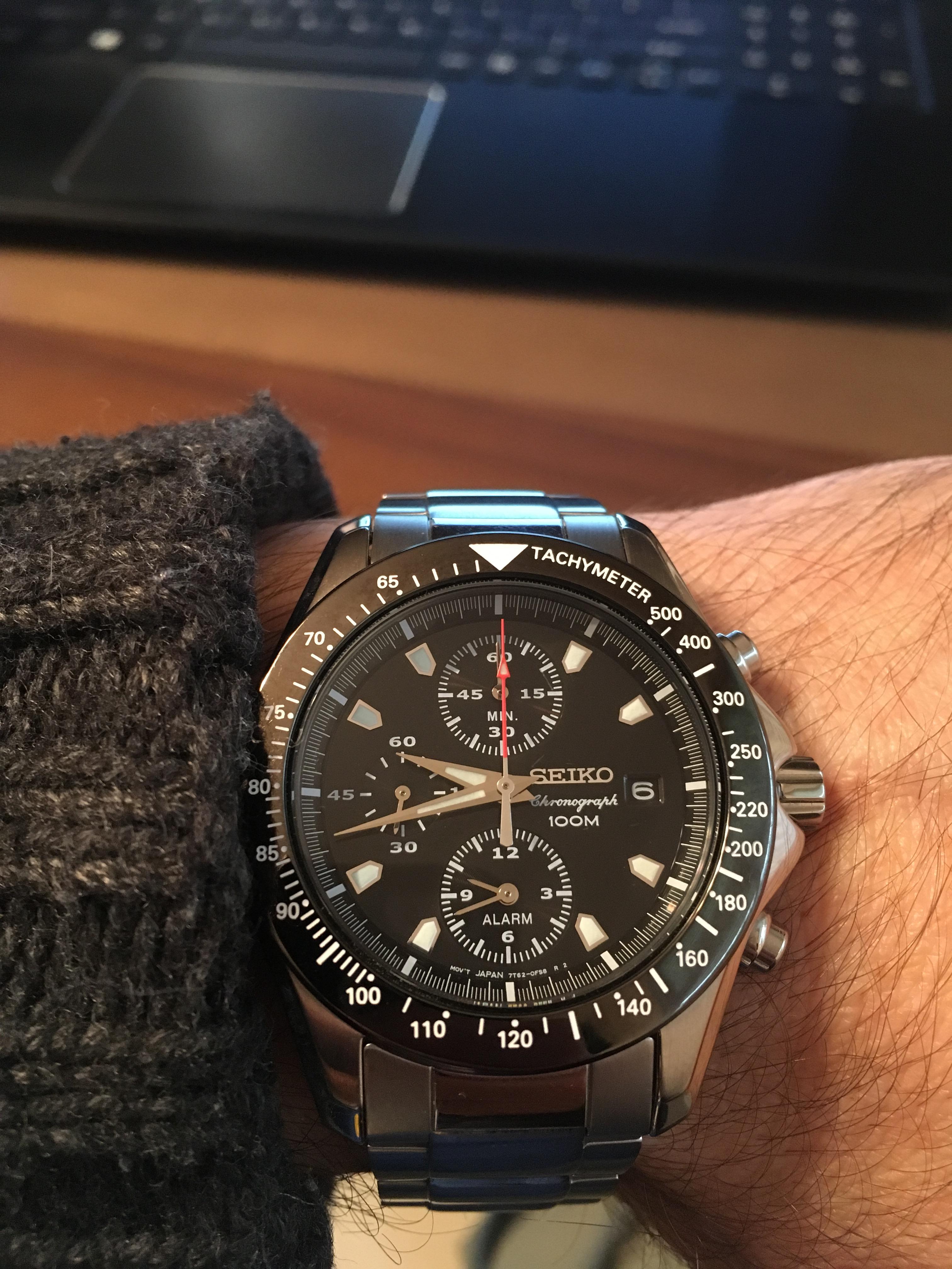 WTS] Seiko SNA487 40mm Chrono Alarm - $145 Shipped US | WatchCharts
