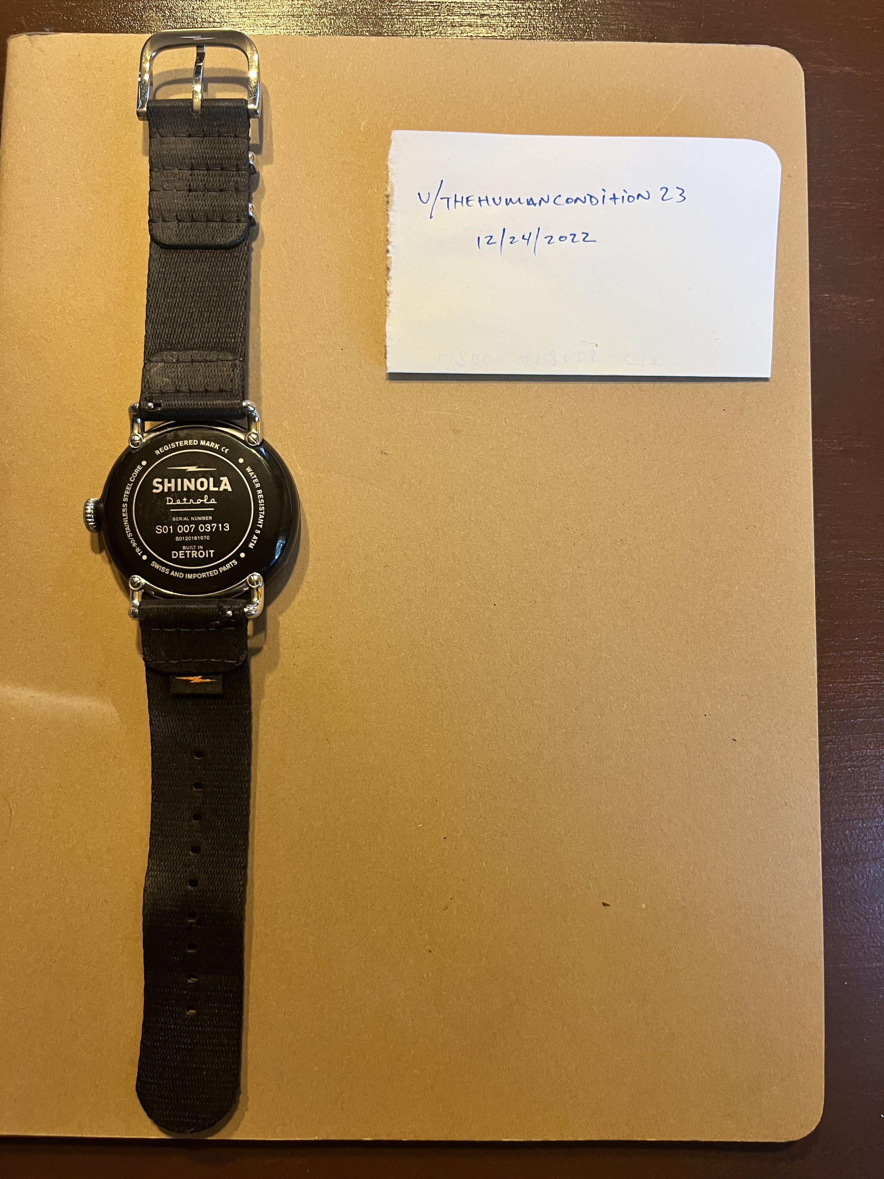 WTS Shinola Detrola 43mm quartz argonite 705 movement WatchCharts