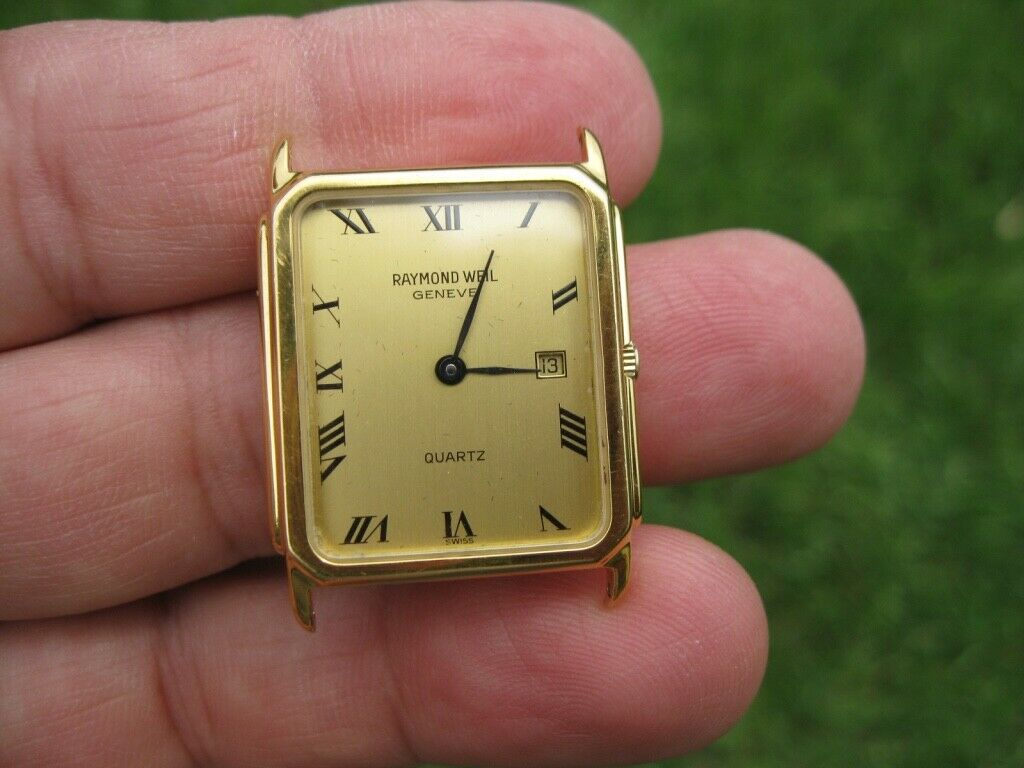 Raymond Weil Swiss Made Men s 18K Gold Plated Tank Watch Repair