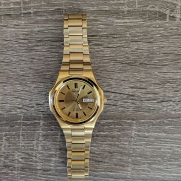 Seiko 5 Gold Stainless Steel Automatic Men's Watch SNKK52 Seikonaut ...