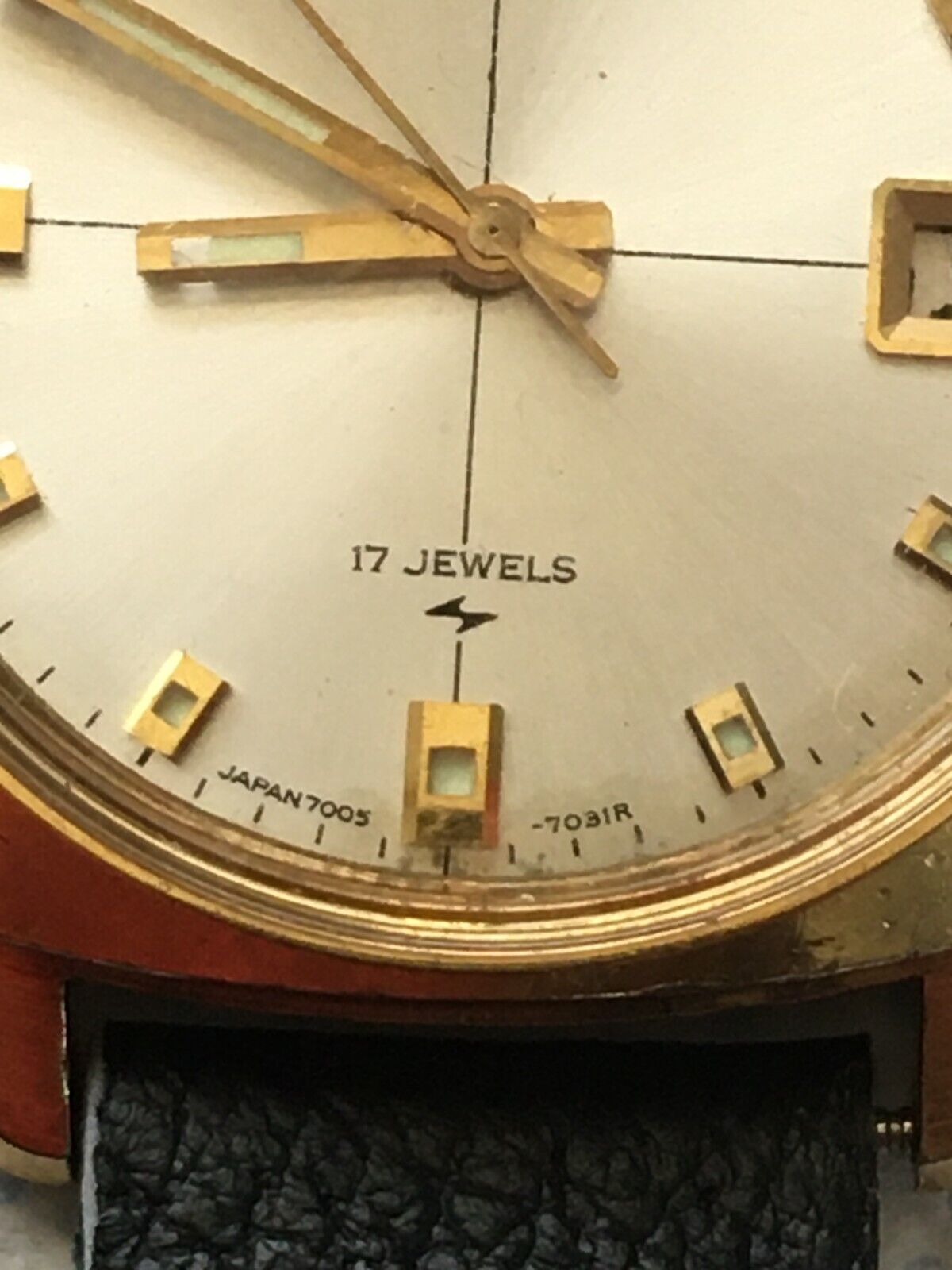◆ニチベイ◆バーチカル◆W217+197×H197◆O-2603BL6◆ Vintage Seiko 7005 7052 Silver Dial Men Automatic Watch Japan not