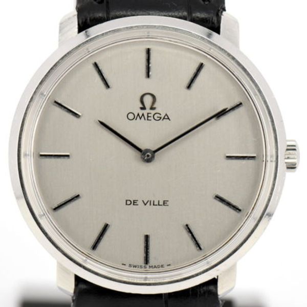 Auth Omega De Ville TOOL.104 SS/Leather Hand-winding Men's Watch J
