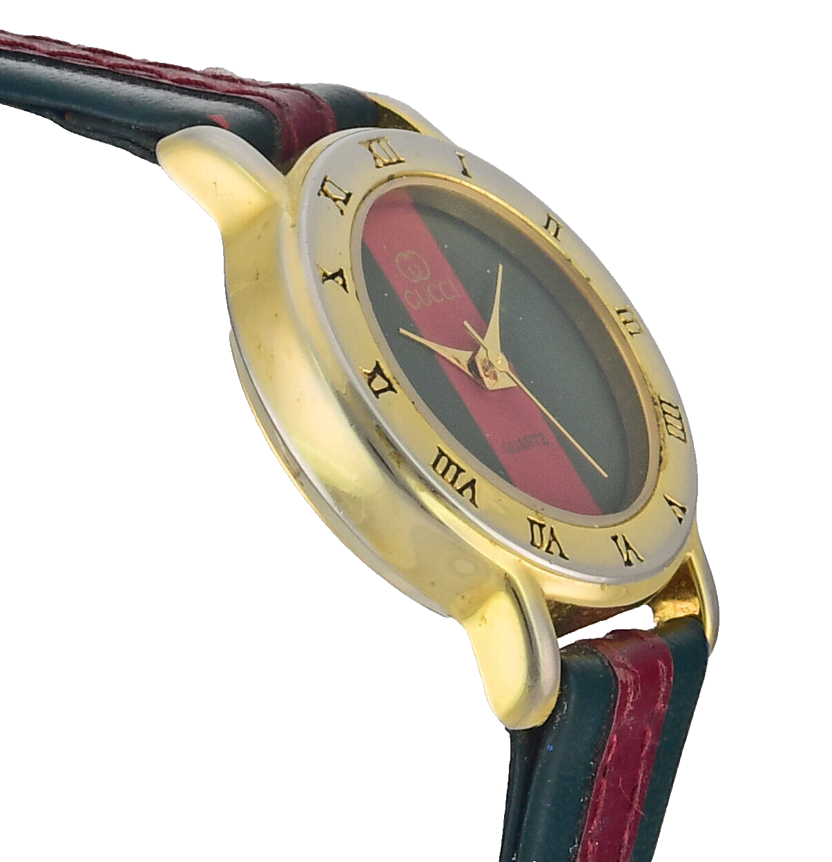 Vintage GUCCI Gold Plated 2035 - 21 Ladies Wrist Watch On Original
