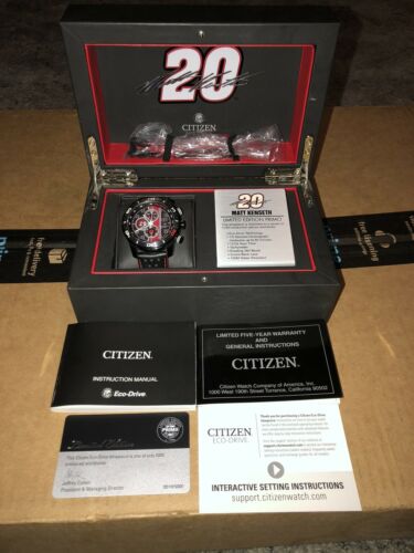 NASCAR MATT KENSETH 20 LIMITED EDITION CITIZEN ECO DRIVE WATCH 