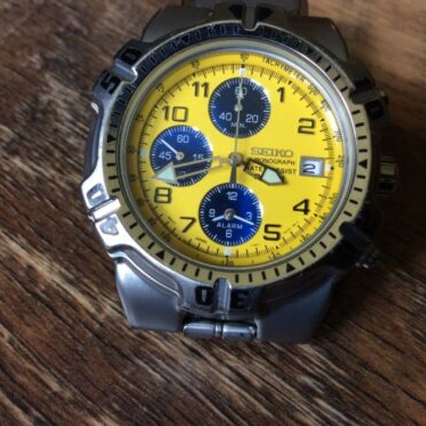 Seiko Diver 200m Chronograph Vintage Yellow RARE,7T62-0CL0,Excellent  Condition | WatchCharts