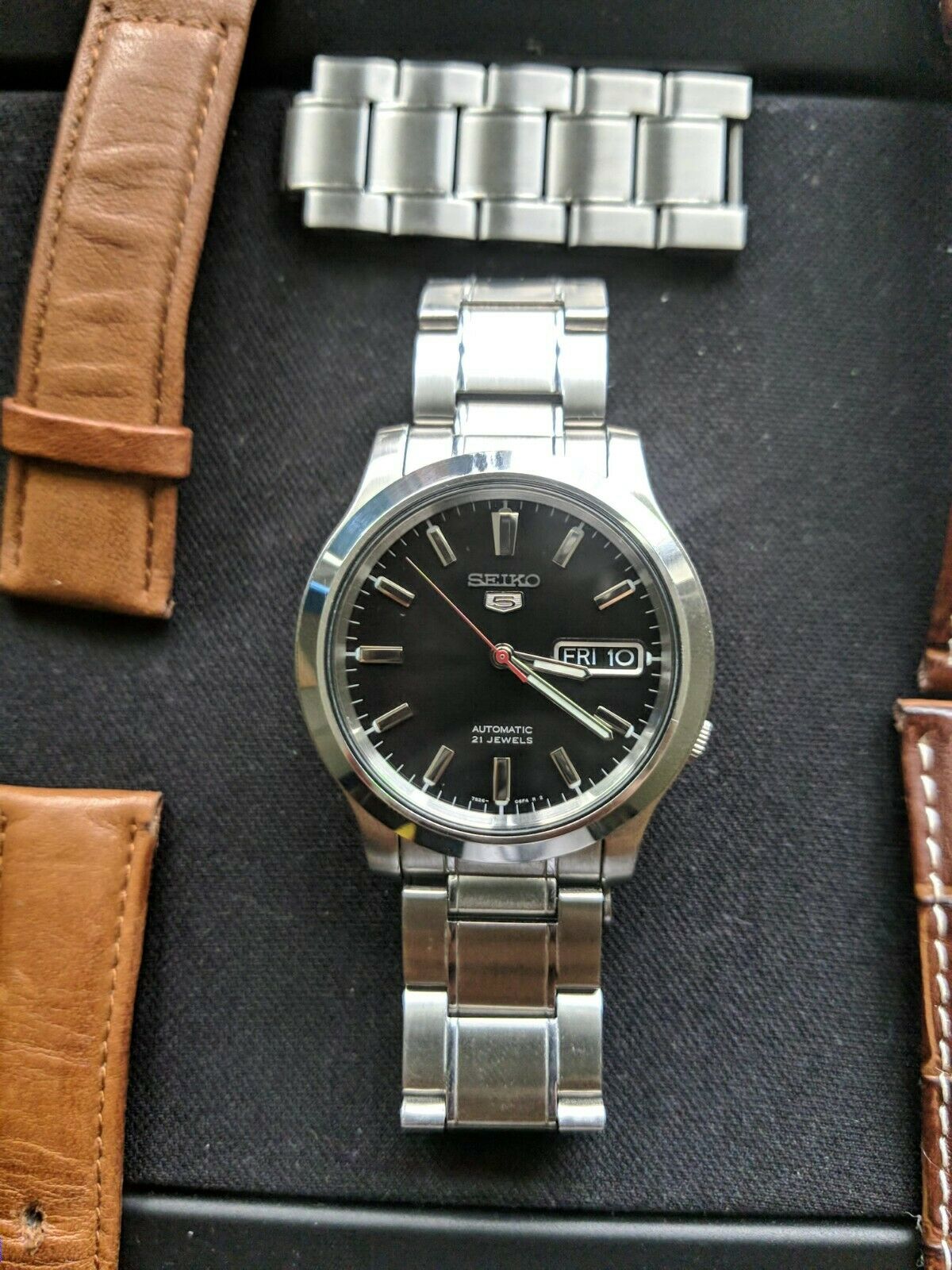 Seiko clearance snk795 leather