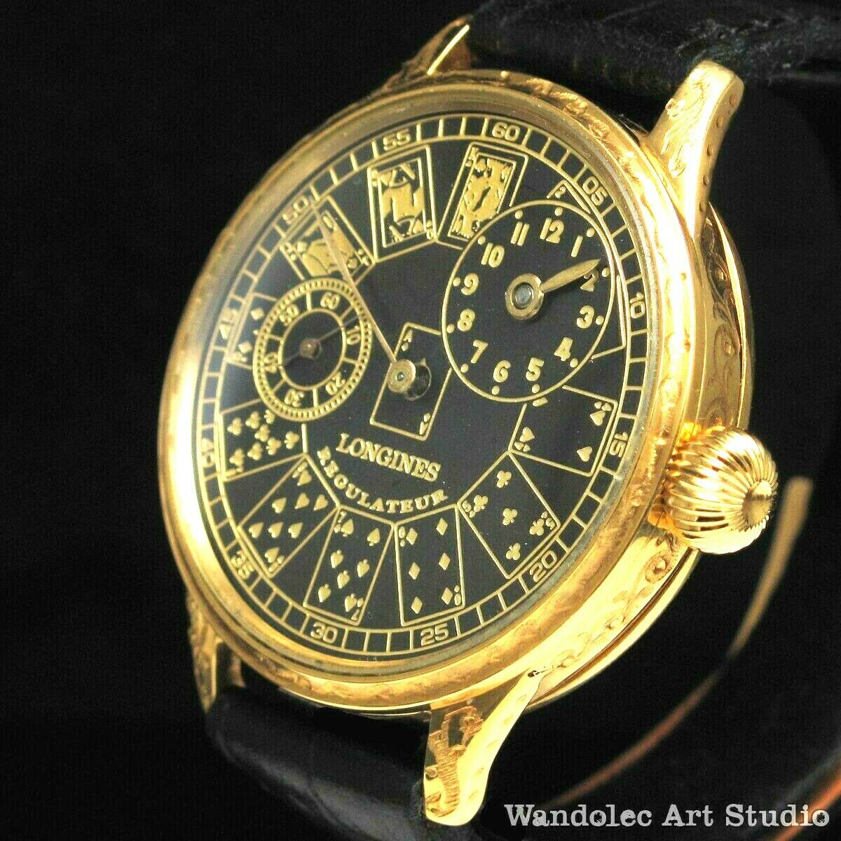 Vintage Men s Wrist Watch LONGINES Gold Regulateur Mens Wristwatch