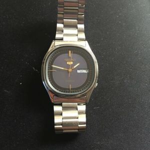 Seiko 6309 5820 Beautiful Vintage Seiko 5 Automatic Blue And Gold