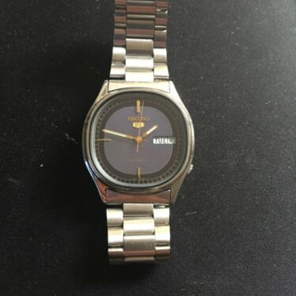 Seiko 6309 5820 Beautiful Vintage Seiko 5 Automatic Blue And Gold