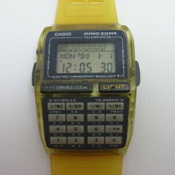 Casio Databank Calculator Watch DBC-63 Dino Zone Dinosaur Casio Databank Calculator Watch DBC-63 Dino Zone Dinosaur