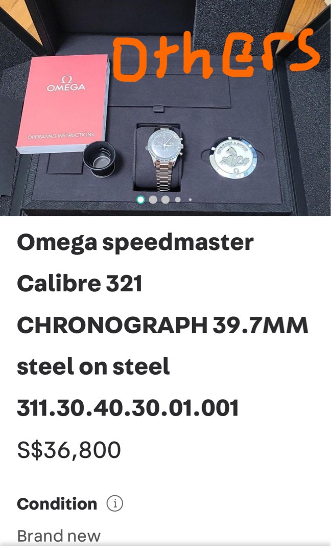 Calibre 321 Speedmaster Steel Chronograph Watch 311.30.40.30.01.001