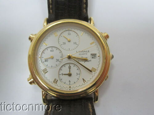RETRO SEIKO LASALLE QUARTZ ALARM CHRONOGRAPH WATCH MENS 7T32-7A19