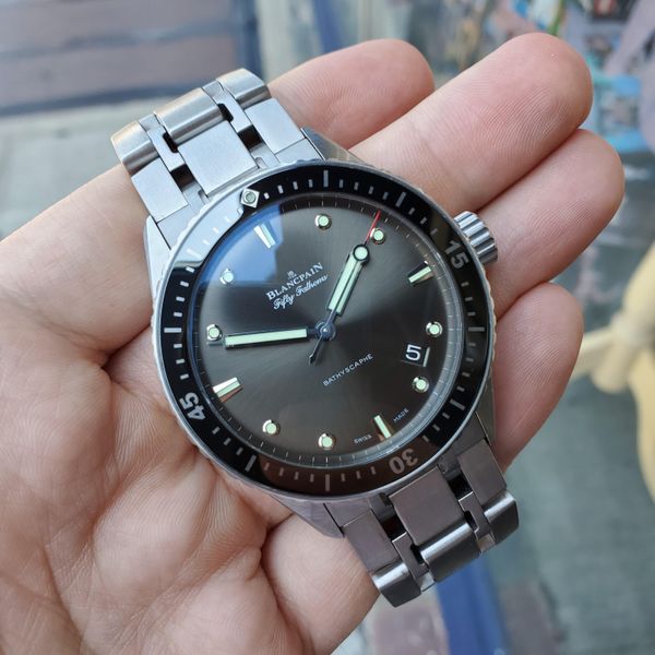 WTS Blancpain Fifty Fathoms Bathyscaphe Diver with Bracelet Strap WatchCharts Marketplace