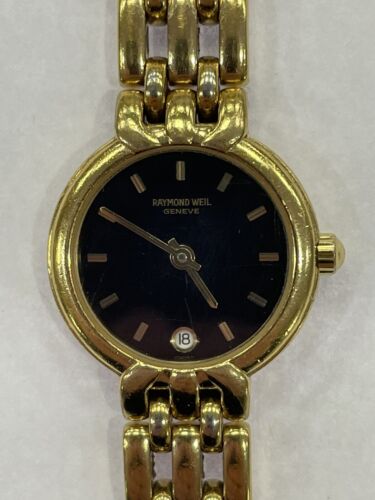 Raymond Weil 9938 18k Gold Electroplated 10m Date Ladies Watch