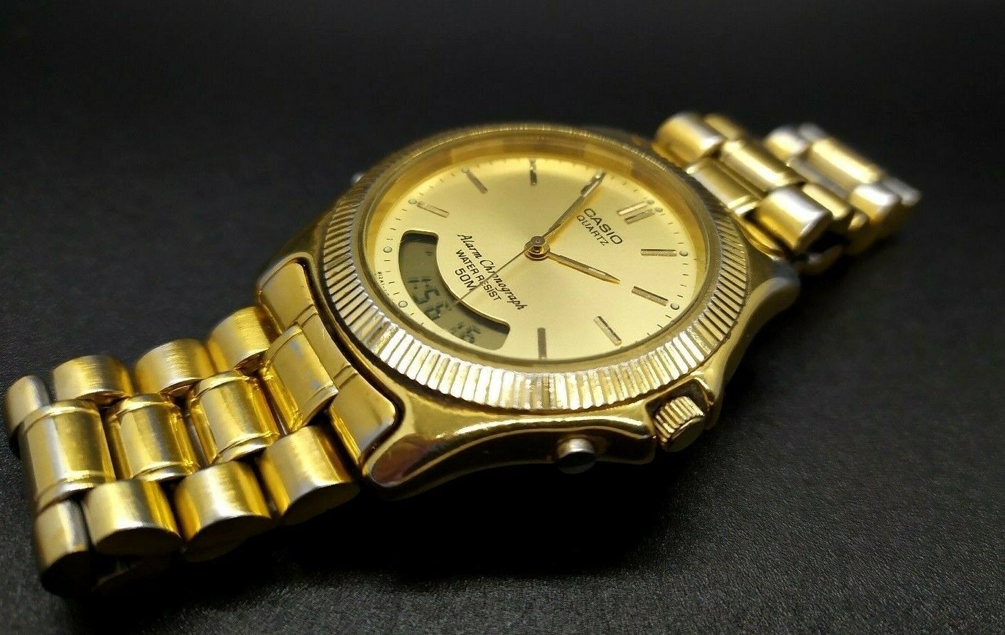 Rare Vintage Casio AQ-313W Module #388 Digital Analog