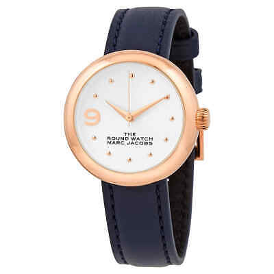 Marc Jacobs The Round Quartz White Dial Ladies Watch MJ0120198991